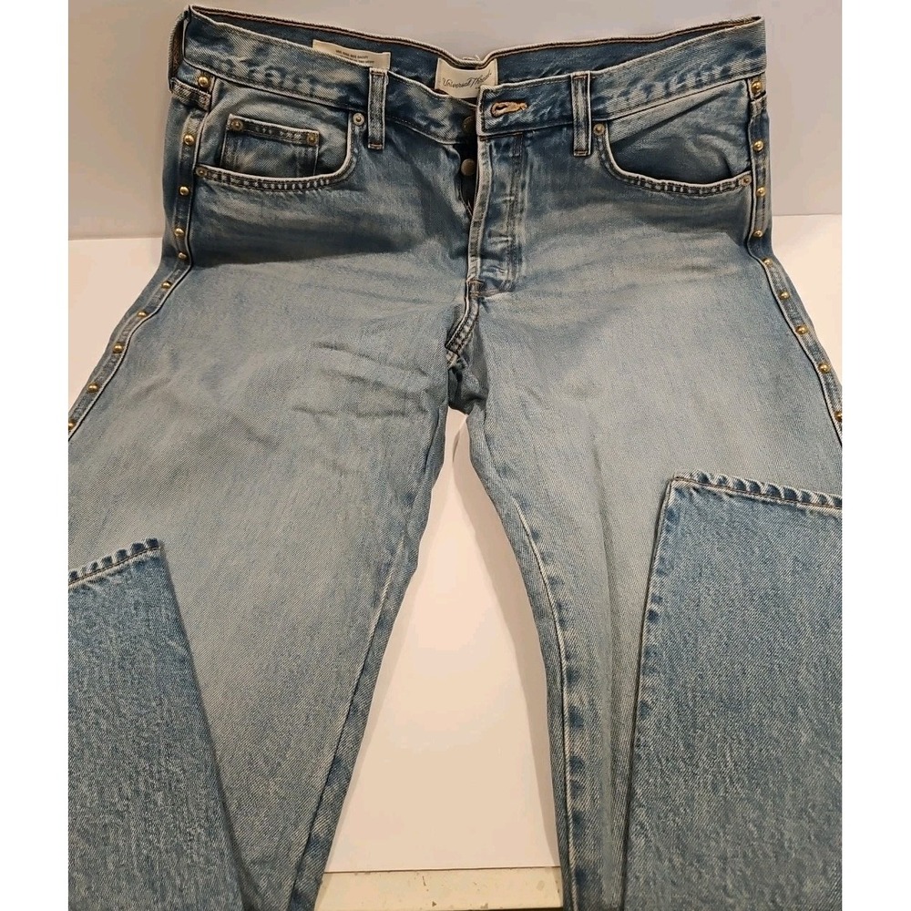 Universal Thread Womens Sz 10 Mid Rise 90S Baggy Comfort Faded Jeans Button Fly